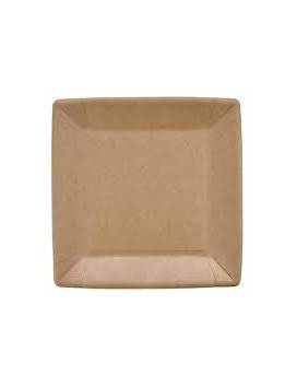 Cardboard plate kraft 180X180mm - 400 Pieces