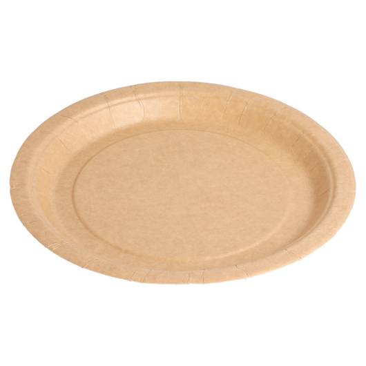 Assiette en carton éco kraft diamètre 220mm - 350 Pièces