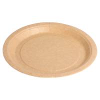 Assiette en carton éco kraft diamètre 220mm - 350 Pièces