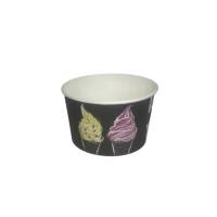 1000 Ice Pot 210 ml in black cardboard with ice cream yummy drawing