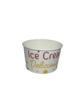 1000 Ice Pot 210 ml di cartone bianco con tondini colorati